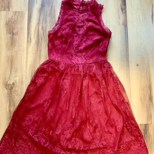 Red Lace Midi dress Maurices